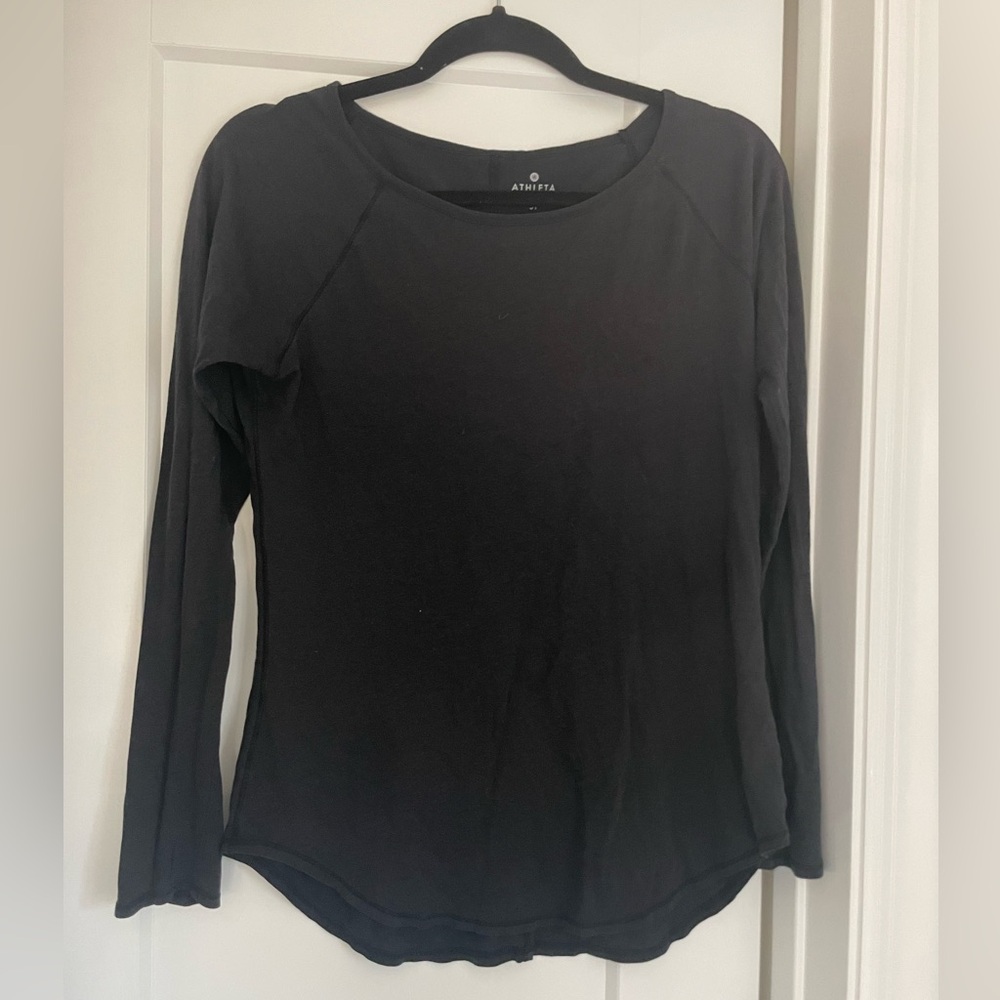 athleta casual black long sleeve